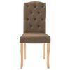 vidaXL Chaises &agrave; manger lot de 4 marron tissu