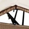 vidaXL Transat double R&eacute;glable Beige 205 x 129 x 200 cm polyrotin