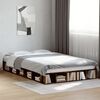 vidaXL Cadre de lit sans matelas ch&ecirc;ne fum&eacute; 135x190 cm