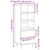 vidaXL Buffet haut Ch&ecirc;ne fum&eacute; 40x36x110 cm Bois d'ing&eacute;nierie