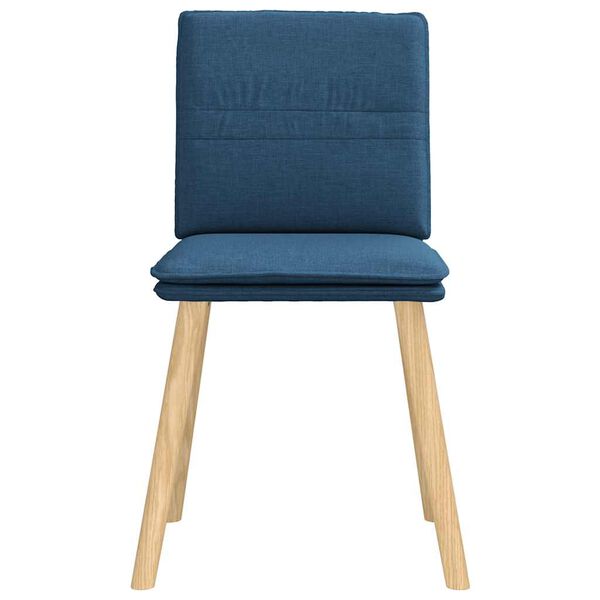 vidaXL Chaises &agrave; manger lot de 4 bleu tissu