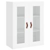 vidaXL Buffet haut Blanc 69,5x34x180 cm Bois d'ing&eacute;nierie