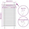 vidaXL Store pliss&eacute; rouge bordeaux 80x100 cm largeur du tissu 79,4 cm