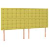 vidaXL Sommier &agrave; lattes de lit avec matelas Vert 180x200 cm Tissu