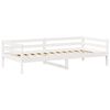 vidaXL Ensemble de lit de jour et de banc avec toit sans matelas blanc