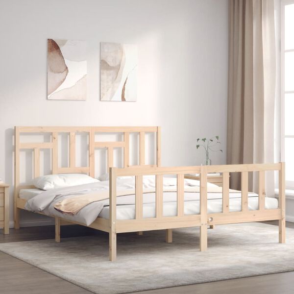 vidaXL Cadre de lit sans matelas 160x200 cm bois massif de pin