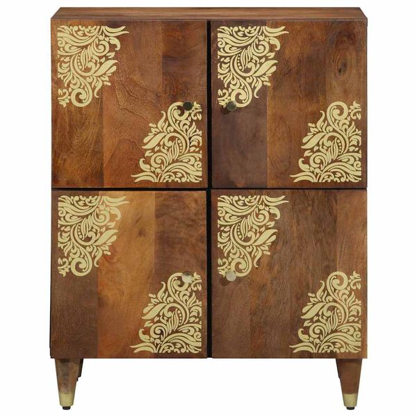 vidaXL Buffet avec porte Marron 60 x 33 x 75 cm Bois de mangue massif
