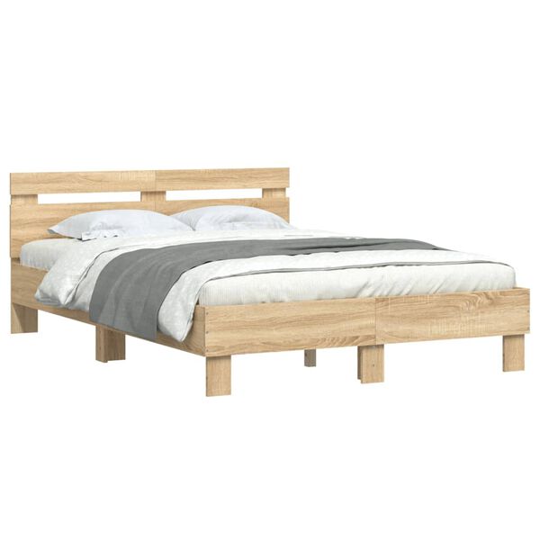 vidaXL Cadre de lit sans matelas chêne sonoma 120x190 cm