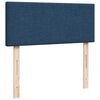 vidaXL Sommier &agrave; lattes de lit avec matelas bleu 120x190 cm tissu