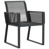 vidaXL Ensemble de salle &agrave; manger pour jardin 3 pcs Noir