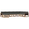 vidaXL Ensemble de canap&eacute;s d'ext&eacute;rieur 8 pcs Naturel et Anthracite
