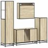 vidaXL Ensemble de meubles de salle de bain 4 pcs ch&ecirc;ne sonoma