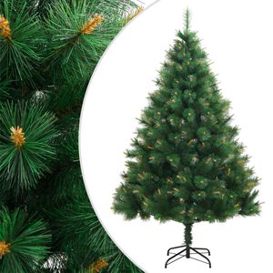 vidaXL Sapin de No&euml;l artificiel &agrave; charni&egrave;res avec support 180 cm