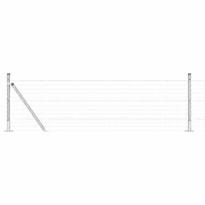 vidaXL Cl&ocirc;ture Euro Ext&eacute;rieure avec Base en B&eacute;ton 10 x 0,4 m Argent&eacute;