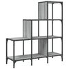 vidaXL Biblioth&egrave;que sonoma gris 92x30x102 cm bois ing&eacute;nierie et m&eacute;tal