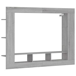 vidaXL Meuble TV sonoma gris 152x22x113 cm bois d'ing&eacute;nierie