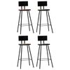 vidaXL Tabourets de bar lot de 4 bois massif de r&eacute;cup&eacute;ration