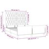 vidaXL Cadre de lit sans matelas vert fonc&eacute; 140x190 cm velours