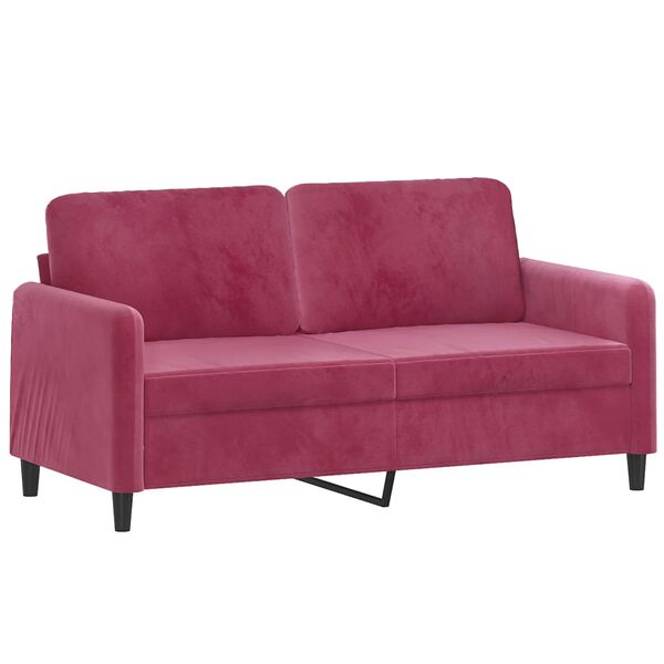 vidaXL Ensemble de canap&eacute;s 3 pcs rouge bordeaux velours
