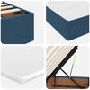 vidaXL Lit avec rangement et matelas Bleu 100 x 200 cm Polyester