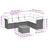 vidaXL Salon de jardin avec coussins 7 pcs gris r&eacute;sine tress&eacute;e