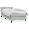 vidaXL Sommier &agrave; lattes de lit et matelas gris clair 100x220cm velours
