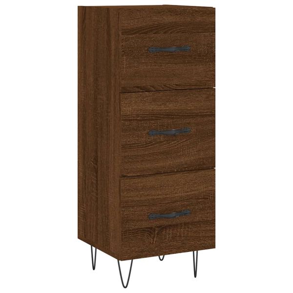 vidaXL Buffet Ch&ecirc;ne marron 34,5x34x90 cm Bois d'ing&eacute;nierie