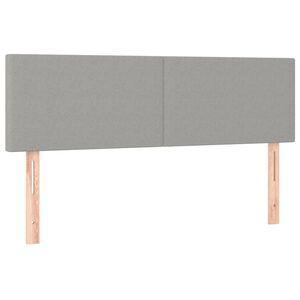 vidaXL T&ecirc;tes de lit Gris clair 144x5x78/88 cm Tissu