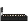 vidaXL Cadre de lit avec t&ecirc;te de lit Noir 160 x 200 cm Pin massif