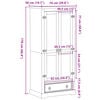 vidaXL Garde-robe Corona 76x50x170 cm bois de pin massif