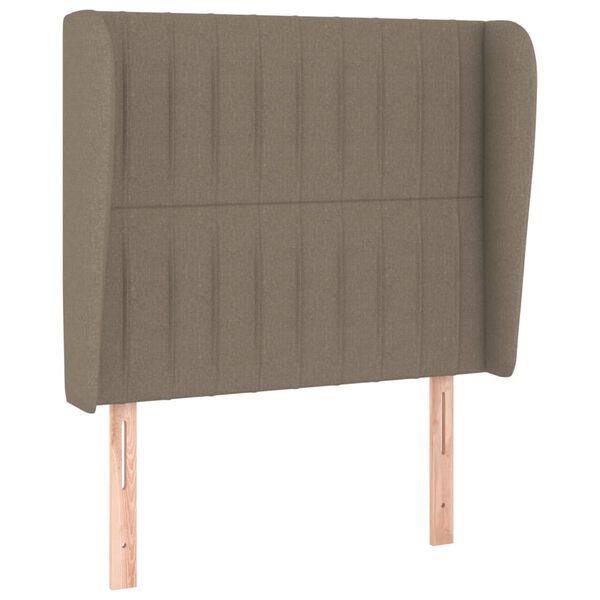 vidaXL T&ecirc;te de lit avec oreilles Taupe 93x23x118/128 cm Tissu