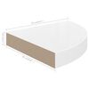 vidaXL &Eacute;tag&egrave;res d'angle flottantes 4 pi&egrave;ces Blanc brillant 25 x 25 x 3,8 cm MDF