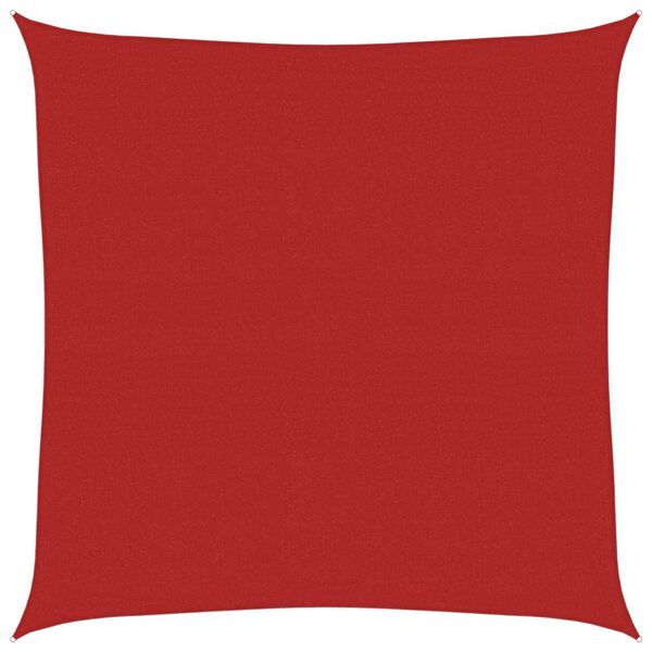 vidaXL Voile d'ombrage 160 g/m&sup2; Rouge 7x7 m PEHD