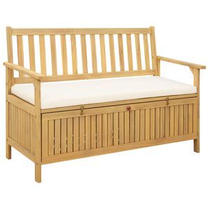 vidaXL Banc de rangement avec coussin avec stockage 120 x 63 x 84 cm