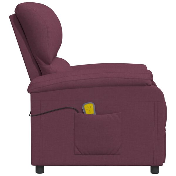 vidaXL Fauteuil de massage Violet Tissu