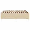 vidaXL Cadre de lit sans matelas cr&egrave;me 160x200 cm tissu