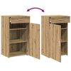 vidaXL Buffet avec tiroir Ch&ecirc;ne artisanal 50 x 42,5 x 93 cm