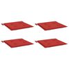 vidaXL Coussins de chaise jardin lot de 4 rouge 50x50x4cm tissu oxford