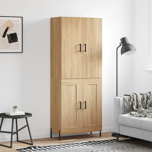 vidaXL Buffet haut Ch&ecirc;ne sonoma 69,5x34x180 cm Bois d'ing&eacute;nierie