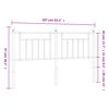 vidaXL T&ecirc;te de lit m&eacute;tal noir 180 cm