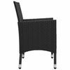 vidaXL Ensemble &agrave; manger de jardin 7 pcs Noir
