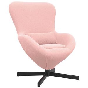 vidaXL Fauteuil &oelig;uf Rose 63 x 73 x 90 cm tissu