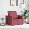 vidaXL Canap&eacute;-lit escamotable simple Bordeaux 90 x 165 x 87 cm tissu