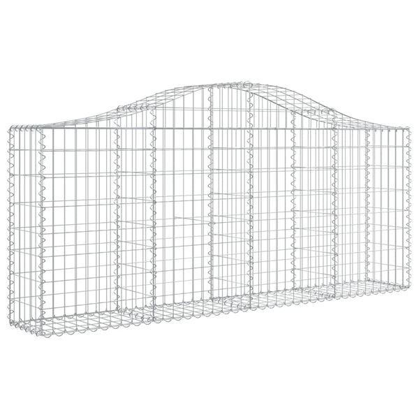 vidaXL Paniers &agrave; gabions arqu&eacute;s 13 pcs 200x30x80/100 cm Fer galvanis&eacute;