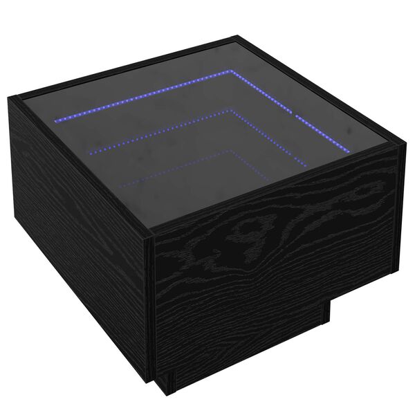vidaXL Table basse Ch&ecirc;ne noir 40 x 40 x 30 cm Bois d'ing&eacute;nierie