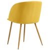 vidaXL Ensemble de salle &agrave; manger 3 pcs Tissu Jaune