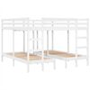 vidaXL Lit superpos&eacute; triple blanc 200x200/80x200 cm bois de pin massif
