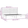 vidaXL Cadre de lit sans matelas 180x200 cm bois massif