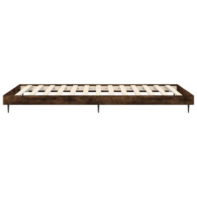 vidaXL Cadre de lit sans matelas chêne fumé 90x200cm bois d'ingénierie