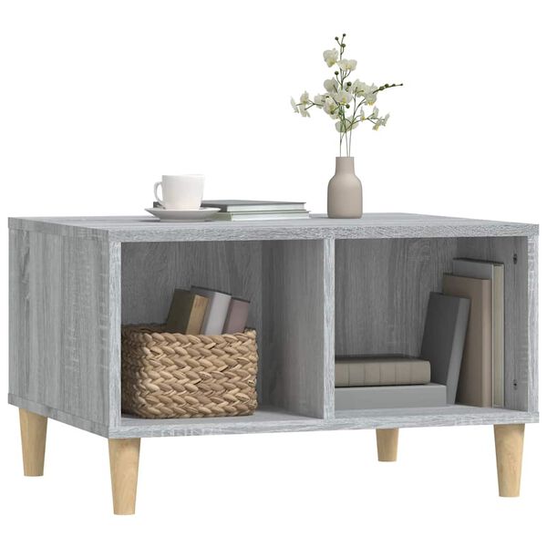 vidaXL Table basse Sonoma gris 60x50x36,5 cm Bois d'ing&eacute;nierie